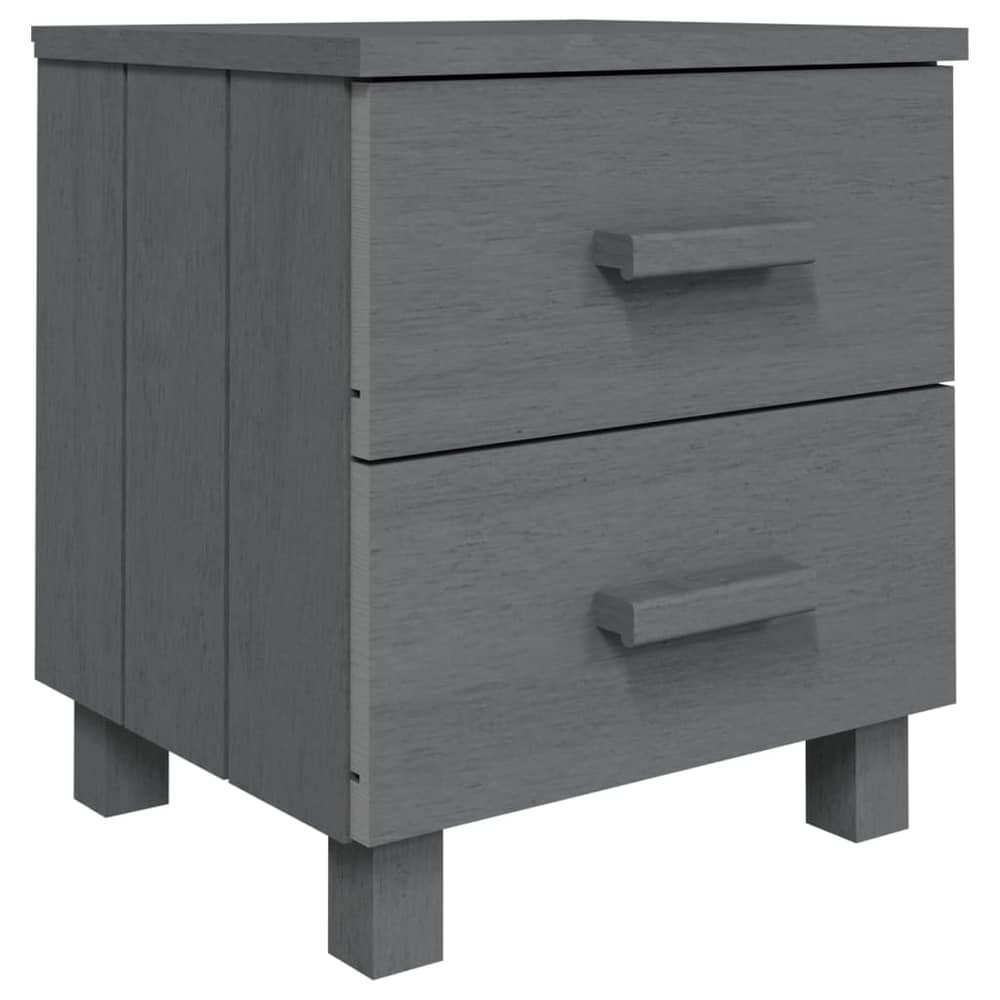 Vidaxl Bedside Cabinet Dark Grey 40x35x44.5 Cm Solid Pinewood Vidaxl Bedside Cabinet Dark Grey 40x35x44.5 Cm Solid Pinewood