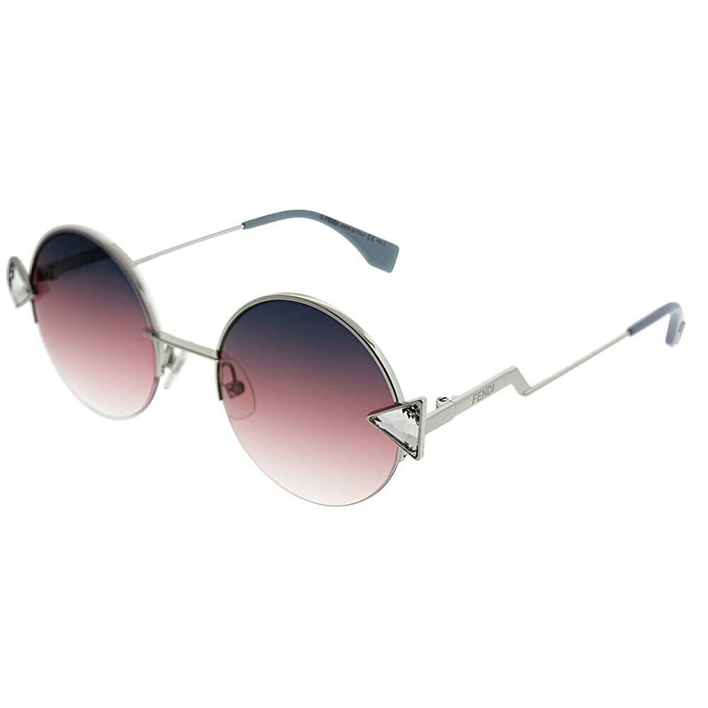 Fendi Rainbow FF 0243 TJV FF Silver Round Metal Sunglasses Fendi Rainbow FF 0243 TJV FF Silver Round Metal Sunglasses