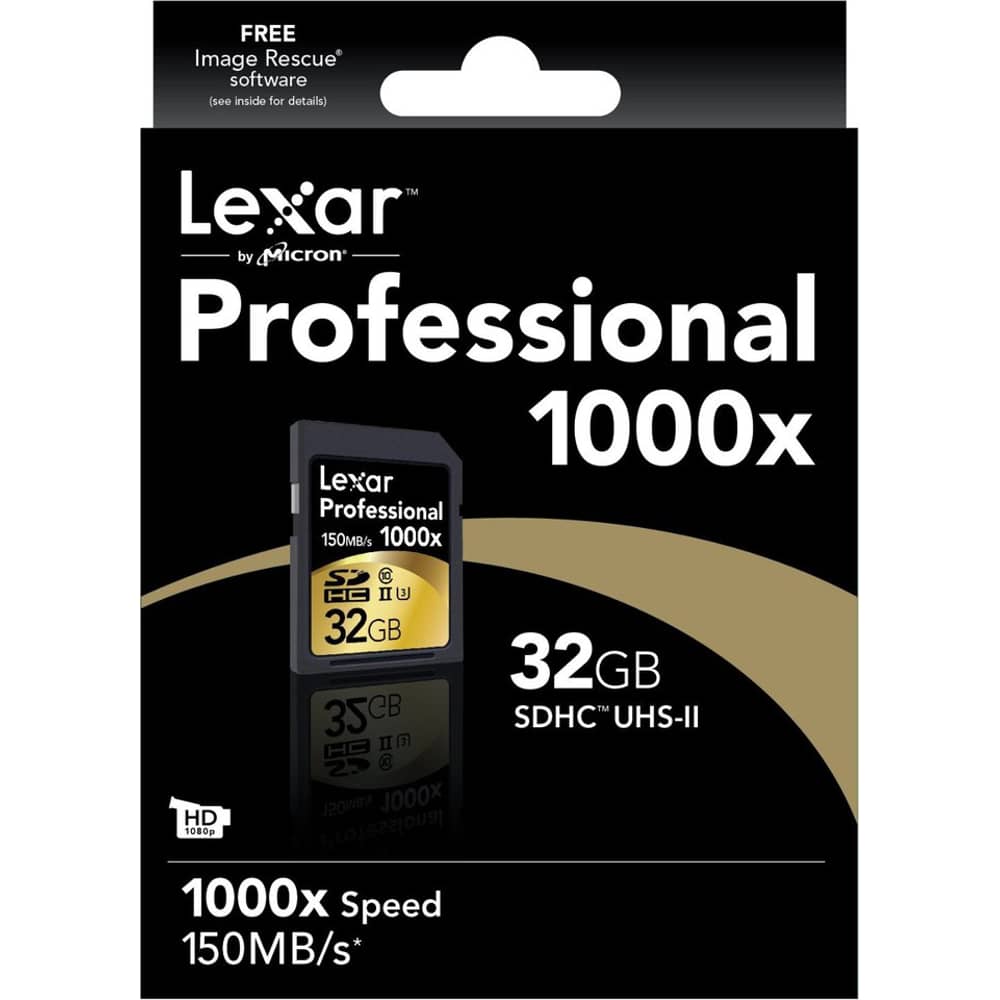 Lexar LSD32GCRBEU1000 Professional 1000x UHS-II SDHC Card 32GB Lexar LSD32GCRBEU1000 Professional 1000x UHS-II SDHC Card 32GB