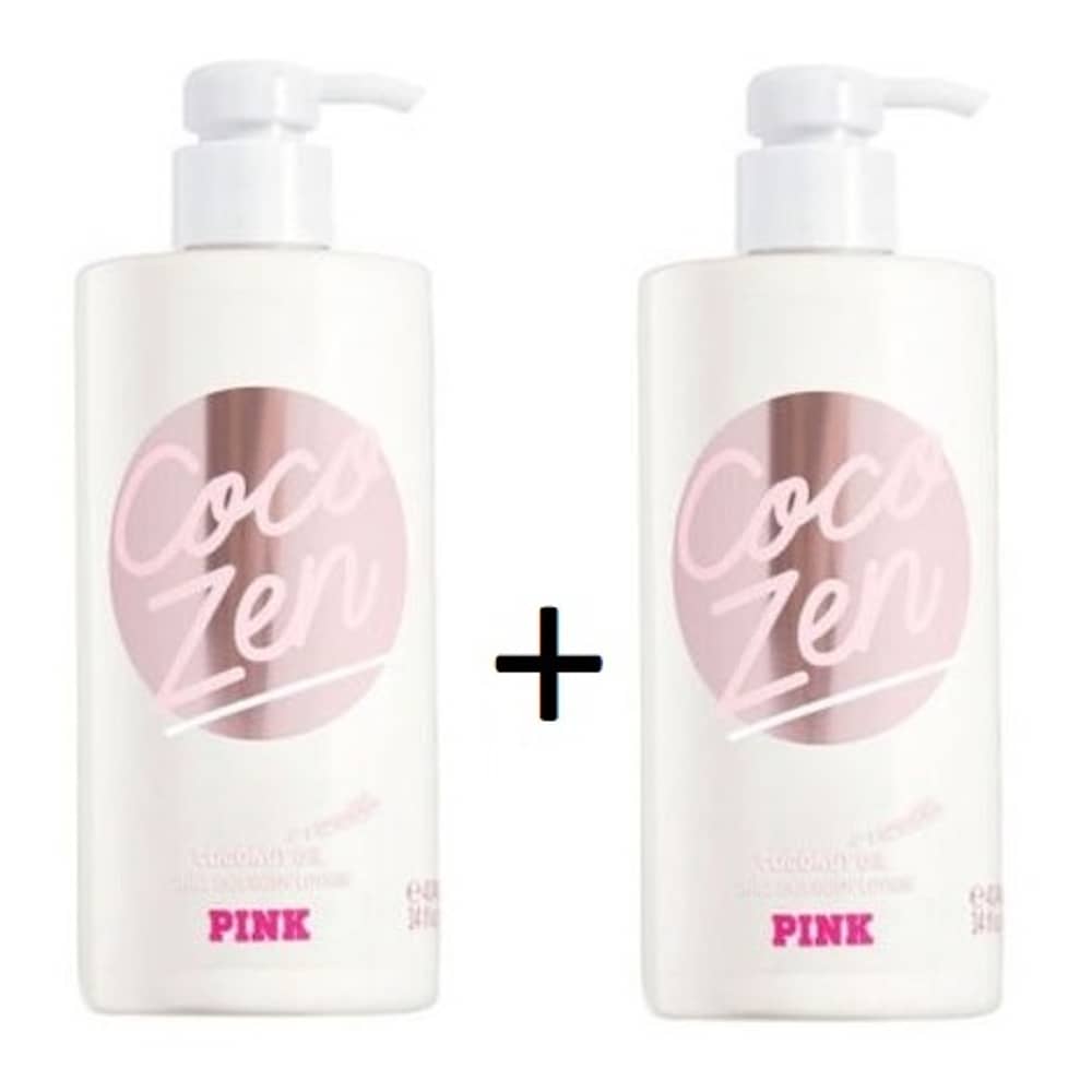 Victoria's Secret Pink Coco Zen Chill Out Coconut Vanilla Body Lotion 414ml Pack Of 2