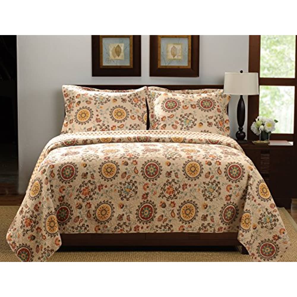 Greenland Home 3-Piece Andorra Quilt Set King Multicolor
