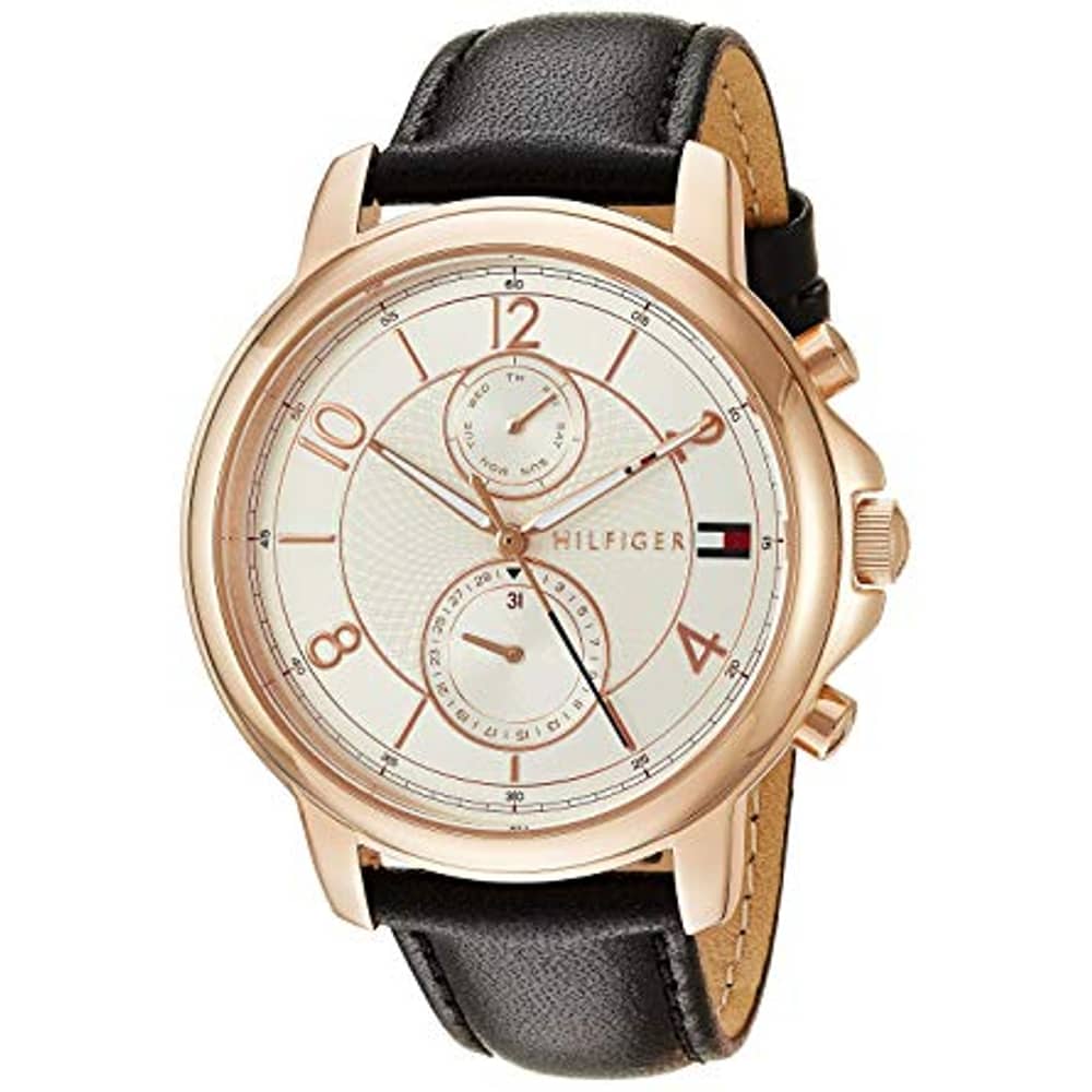 Tommy Hilfiger Claudia Black Leather Watch For Women 1781817 Tommy Hilfiger Claudia Black Leather Watch For Women 1781817