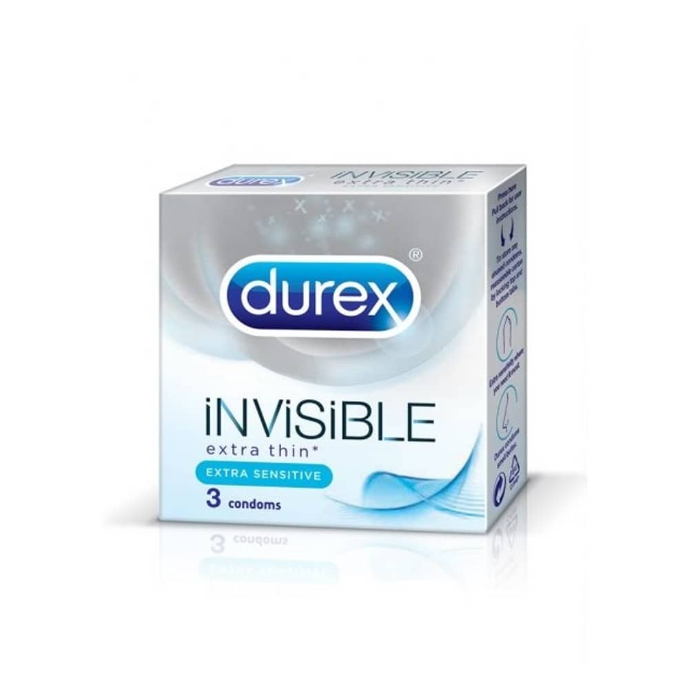 Durex Invisible Condoms Pack of 3pcs Durex Invisible Condoms Pack of 3pcs