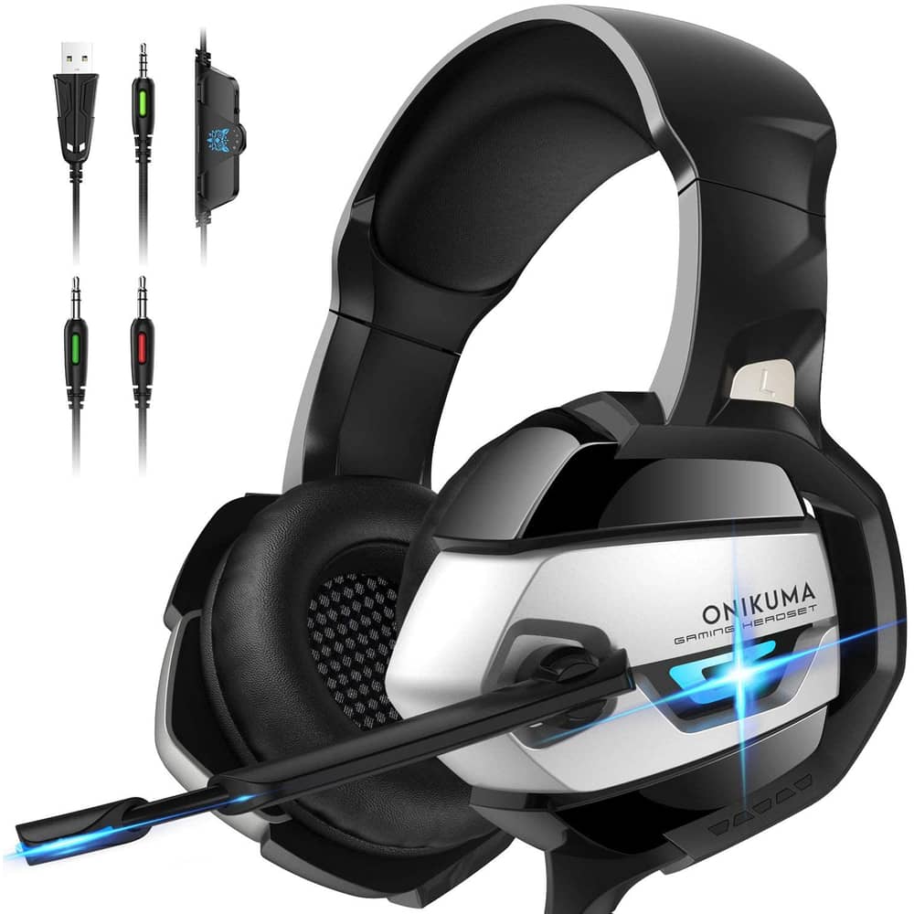 Onikuma Gaming Headset Compatible with PS4 and Xbox One (new), Nintendo Switch