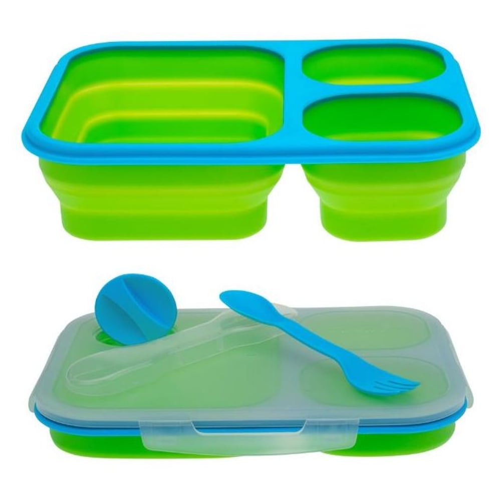 Smart Planet EC34LGB Collapsible Lunch Box Green/Blue