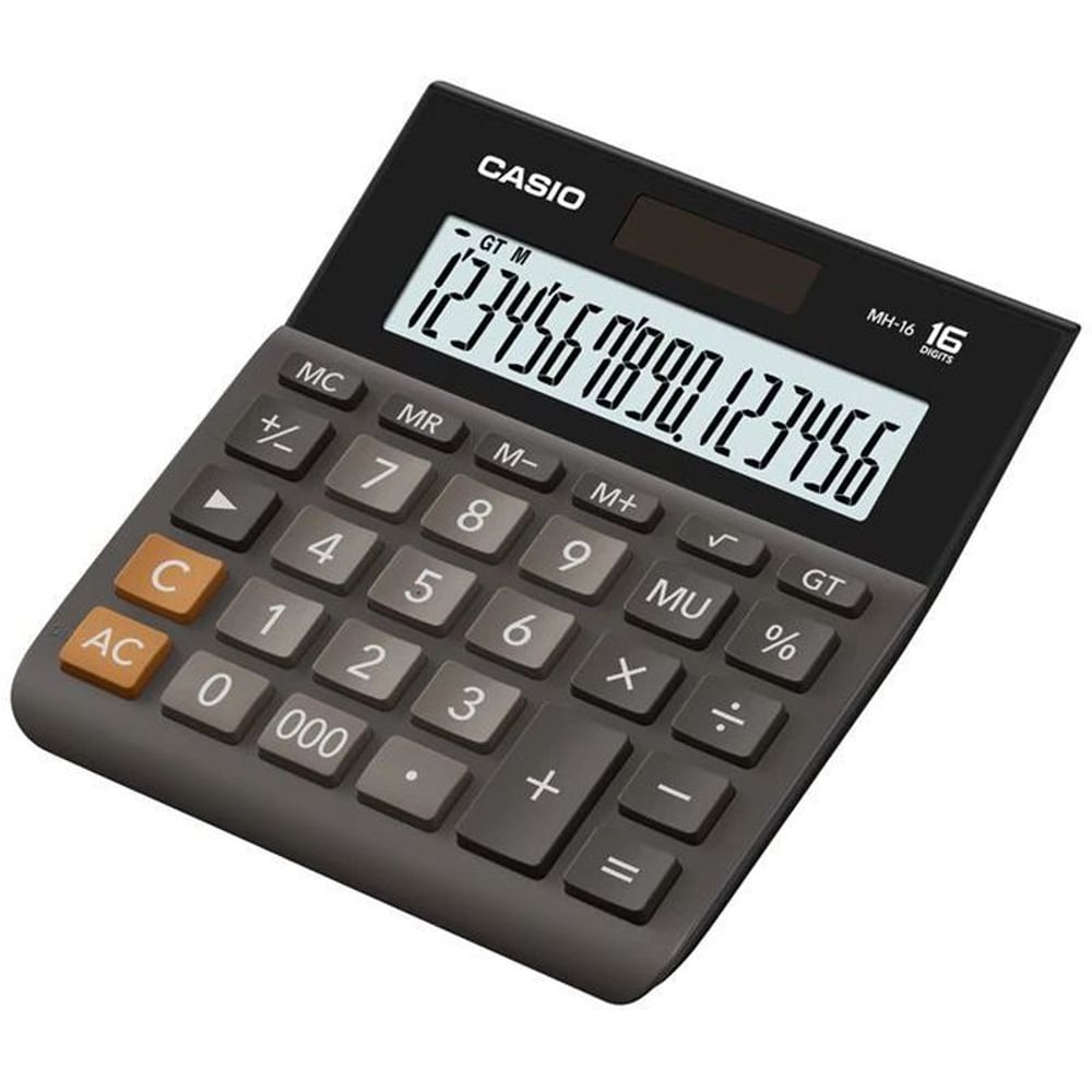 Casio MH-16 16 Digits Basic Calculator Black/Grey Casio MH-16 16 Digits Basic Calculator Black/Grey