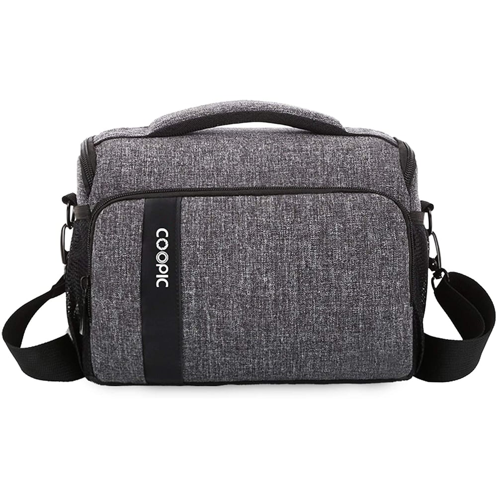 Coopic Bl-26 Gray Messenger Canvas Dslr Camera Bag Urban Life Shoulder Case For Nikon Sony Canon Olympus Pentex Interchangeable Mirrorless Micro 4/3 Full Frame Lens Digital Slr