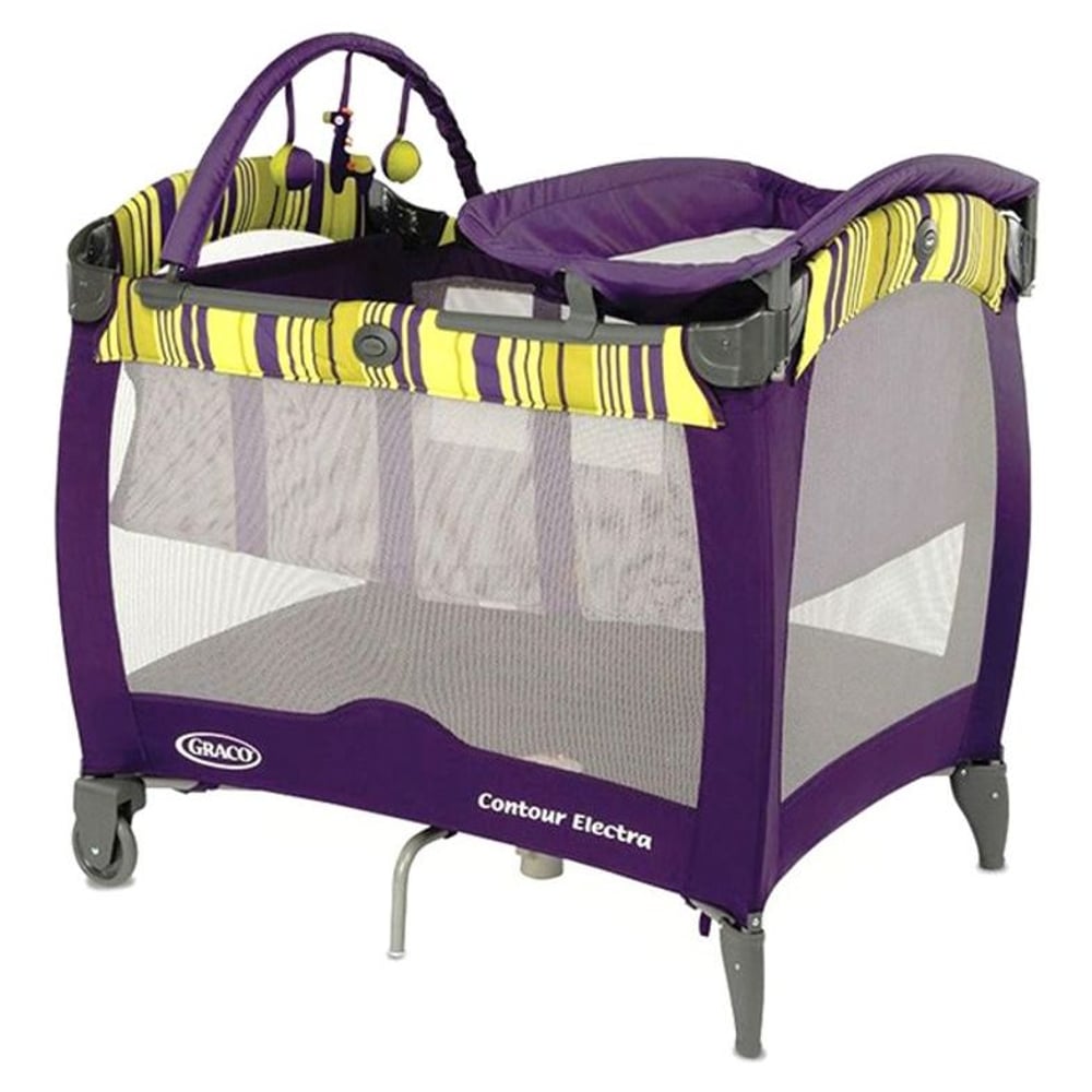 Graco Pack N Play Contour Electra Blackberry Spring Travel Cot price in