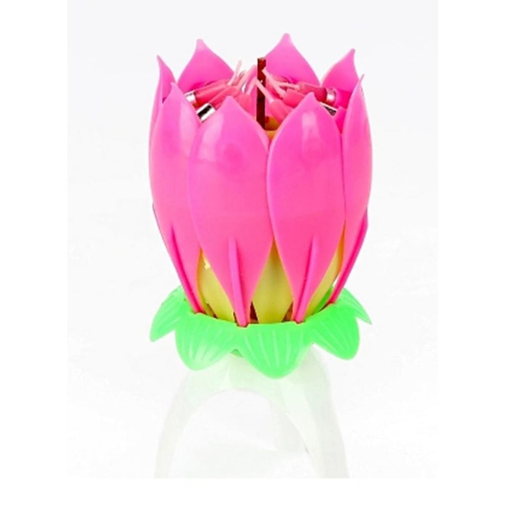 Bjm Romantic Musical Lotus Flower Birthday Music Candle For Birthday Cake Decor Pinkyellowgreen Bjm Romantic Musical Lotus Flower Birthday Music Candle For Birthday Cake Decor Pinkyellowgreen