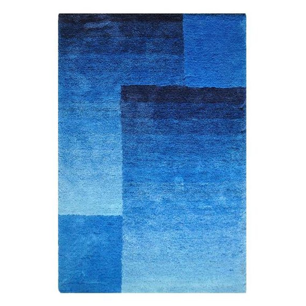 Shaggy Modern Design Carpet Blue