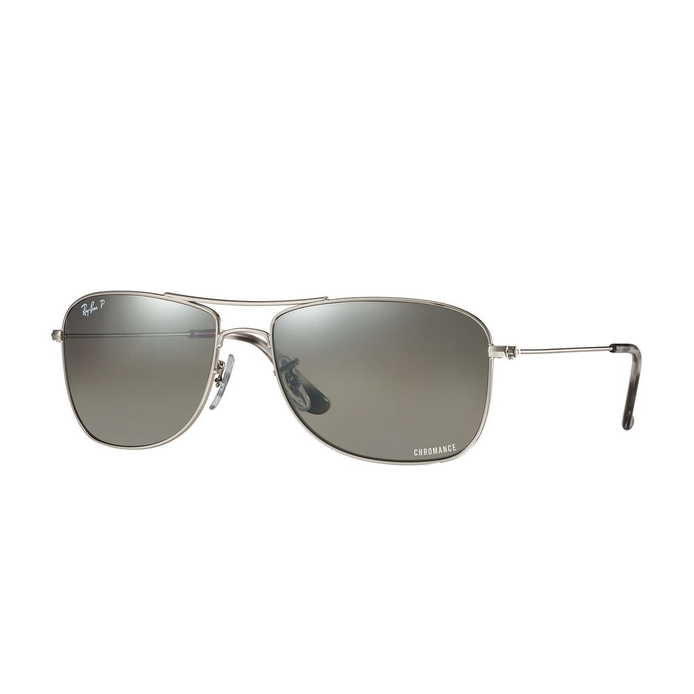 RayBan RB3543-003/5J-59 Silver Metal Polarized Men Sunglasses RayBan RB3543-003/5J-59 Silver Metal Polarized Men Sunglasses