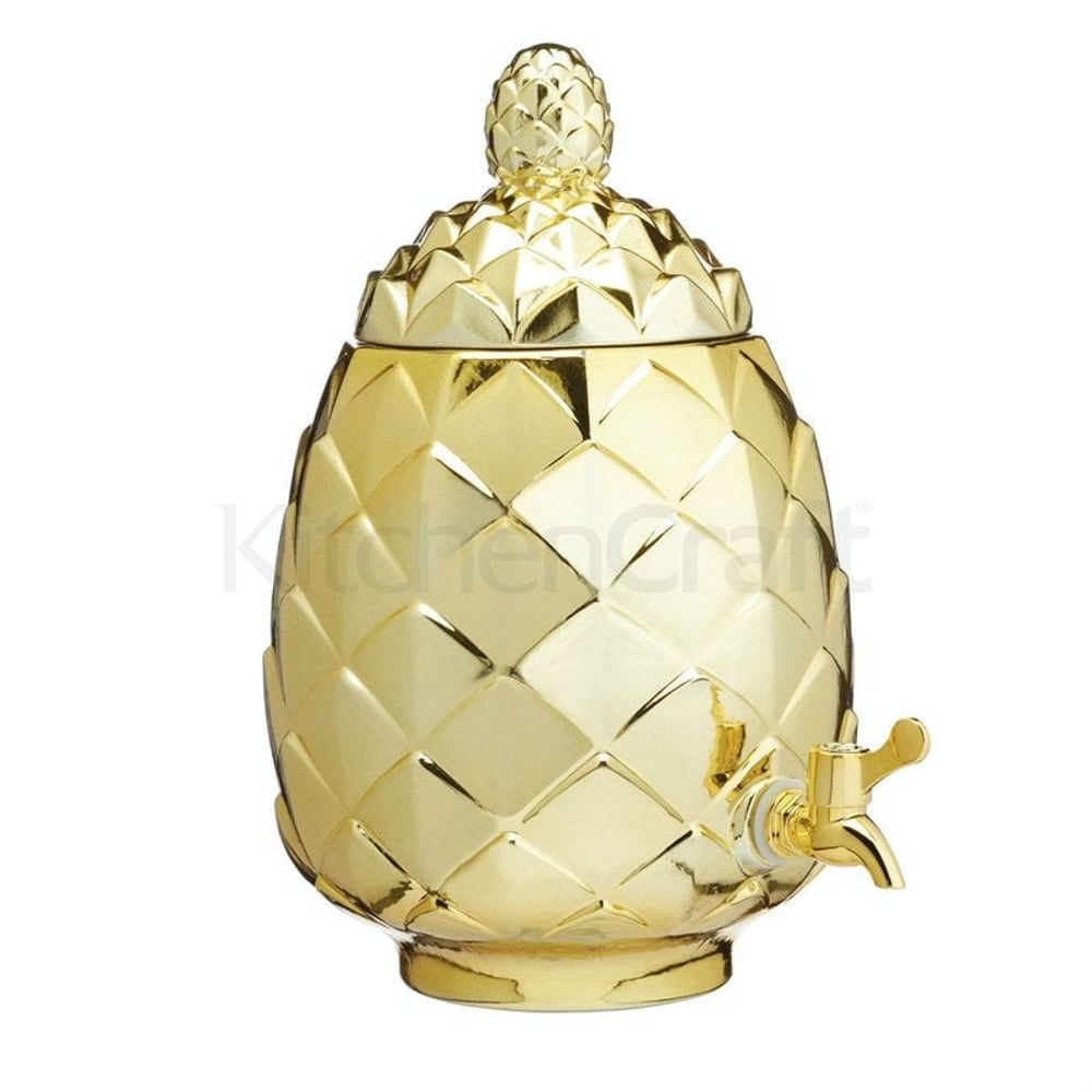 BarCraft Glass 6 Litres Pineapple Drinks Dispenser Gift Tagged