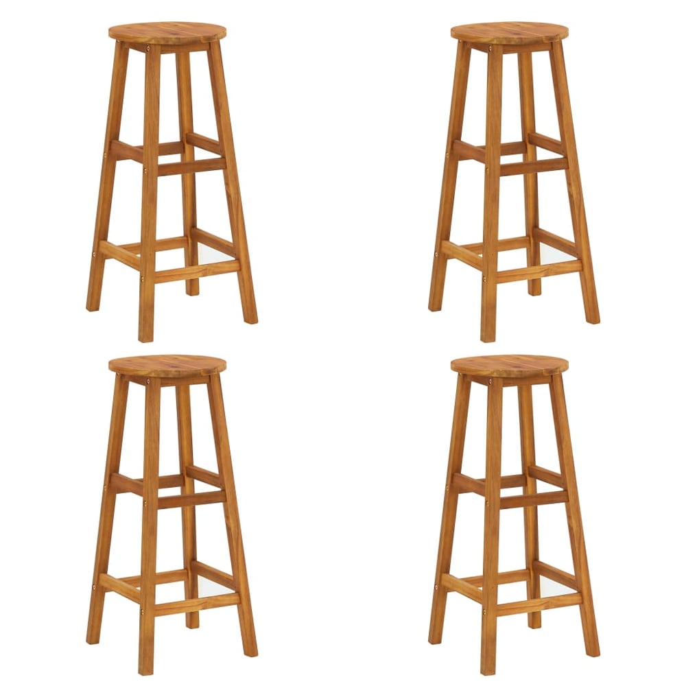 Vidaxl Bar Stools 4 Pcs Solid Acacia Wood