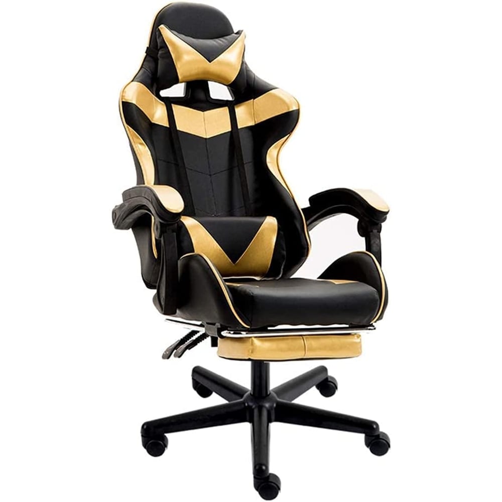 COOLBABY Video Gaming Chair High Back Heavy Duty Ergonomic Office Chair,Max Weight Of 250IBS,Yellow YXY01-GLD-SRK11 COOLBABY Video Gaming Chair High Back Heavy Duty Ergonomic Office Chair,Max Weight Of 250IBS,Yellow YXY01-GLD-SRK11