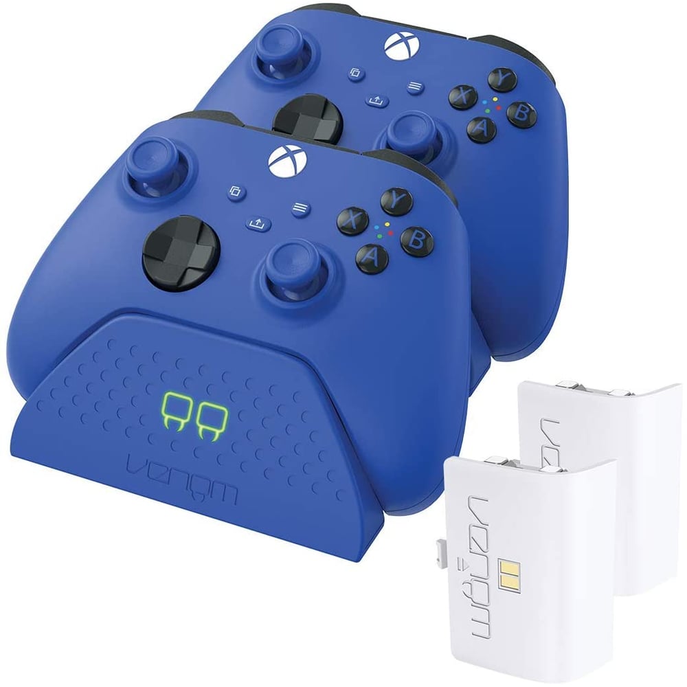 Venom Twin Charging Dock With 2 X Rechargeable Battery Packs - Shock Blue (xbox Series X & S / Xbox One) Venom Twin Charging Dock With 2 X Rechargeable Battery Packs - Shock Blue (xbox Series X & S / Xbox One)