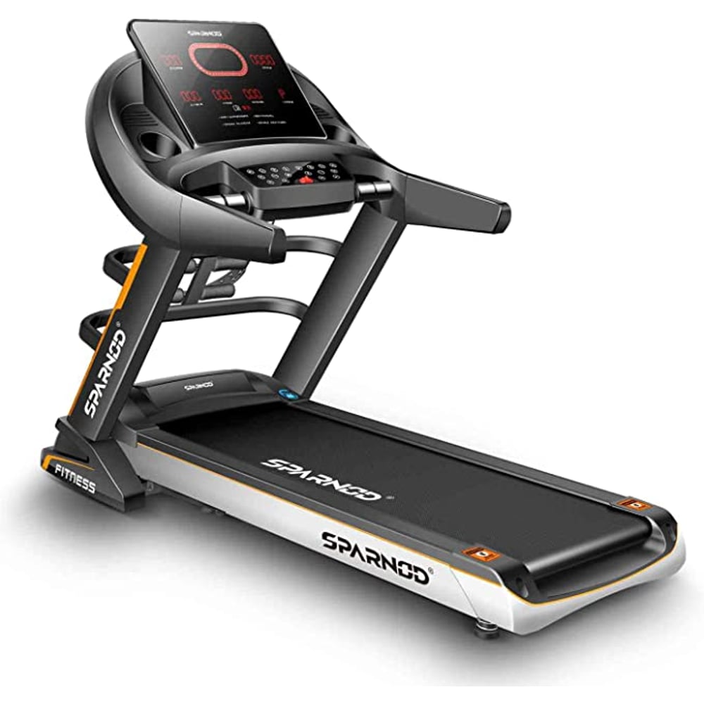 Sparnod Fitness STH-5700_MF 3-Hp Continuous (6-Hp Peak) DC Motorized Automatic Walking and Running Treadmill for Home Use with Auto-Incline and Multi-function (Free Installation Service) Sparnod Fitness STH-5700_MF 3-Hp Continuous (6-Hp Peak) DC Motorized Automatic Walking and Running Treadmill for Home Use with Auto-Incline and Multi-function (Free Installation Service)