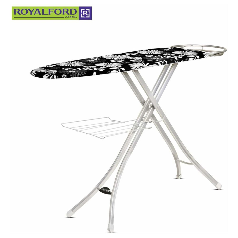 RoyalFord Ironing Board with Steam Iron Rest 122 x 38cm
