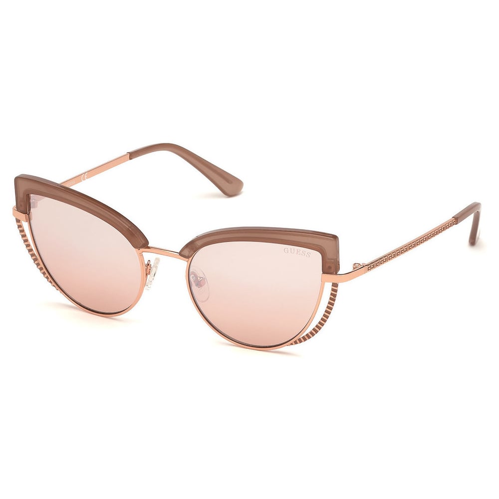 Guess GU7622-57U-54 Women's Sunglass Shiny Beige/Bordeaux Mirror Guess GU7622-57U-54 Women's Sunglass Shiny Beige/Bordeaux Mirror