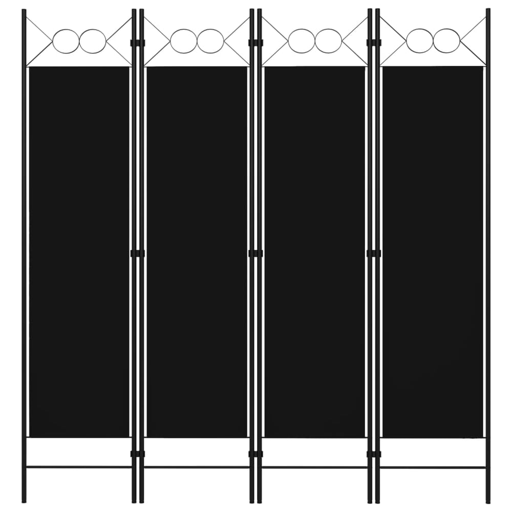 Vidaxl 4-panel Room Divider Black 160x180 Cm Vidaxl 4-panel Room Divider Black 160x180 Cm