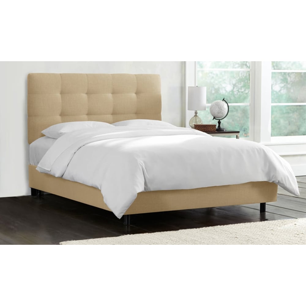 Skyline - Tufted Bed Queen with Mattress Sandstone