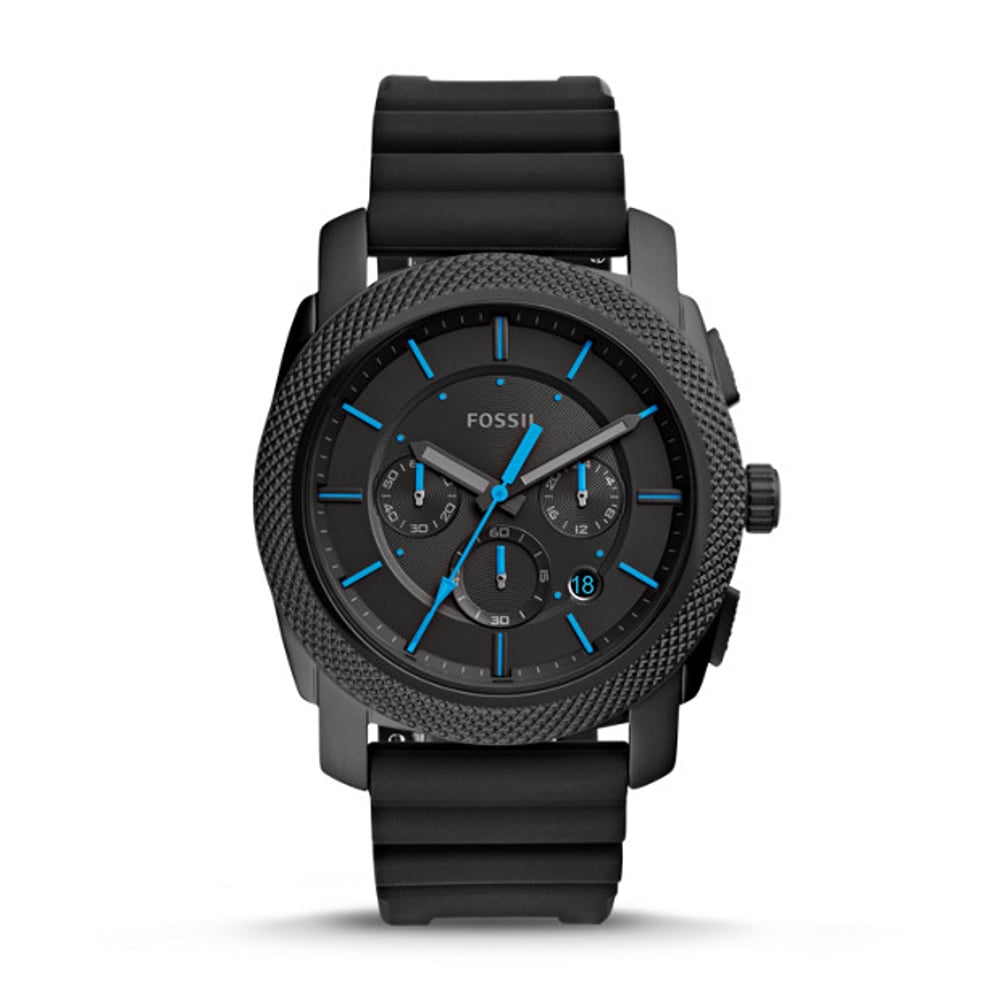 Fossil FS5323 Machine Chronograph Black Silicone Watch
