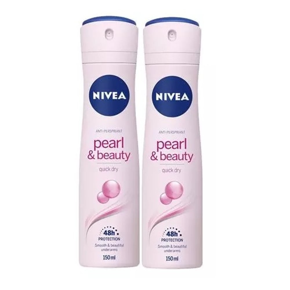 Nivea Pearl & Beauty Deo Spray Women 150ml Twin Pack Nivea Pearl & Beauty Deo Spray Women 150ml Twin Pack