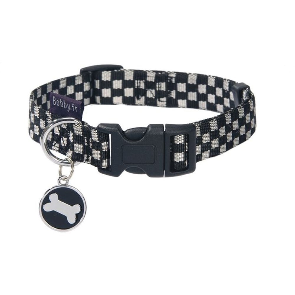 Bobby Damier Dog Collar- Black / Xs (Neck Size: 18-28 Cm Width: 1 Cm) Bobby Damier Dog Collar- Black / Xs (Neck Size: 18-28 Cm Width: 1 Cm)