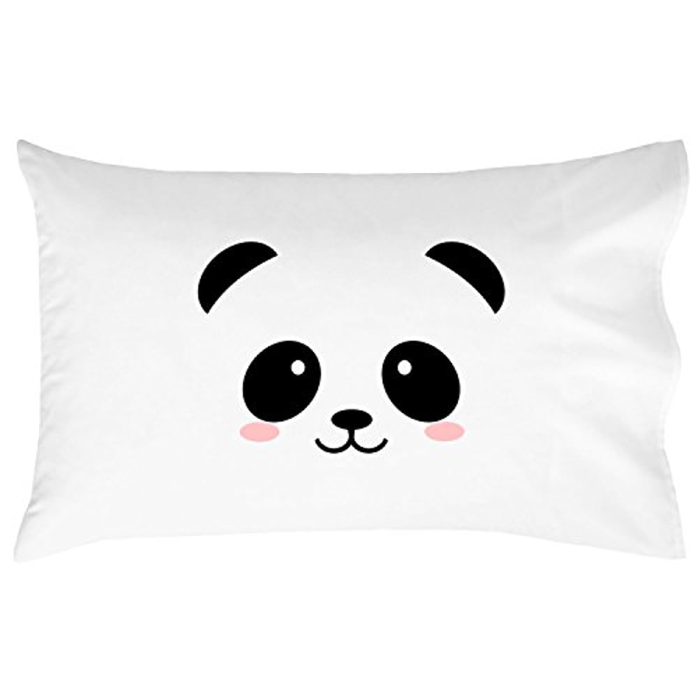 Oh Susannah Cute Panda Face Toddler Size Pillowcase (1 Pillow Cover 14 X 20.5 Inches) Kids Pillow Case Room Decor