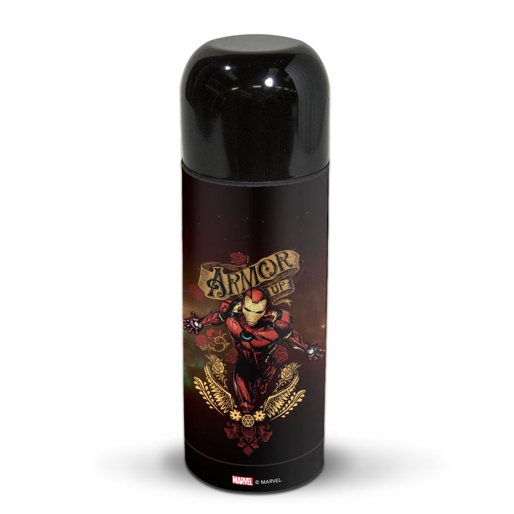 Marvel Iron Man Armour Suitup Thermos Flask by Wackylicious
