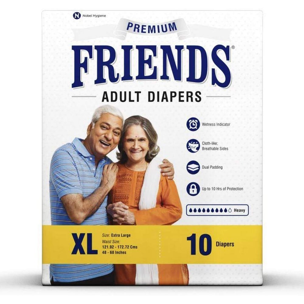 Friends Adult Diapers Premium Extra Large 10's Friends Adult Diapers Premium Extra Large 10's