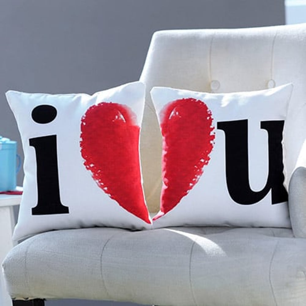 Cushion Set I Love You Printed