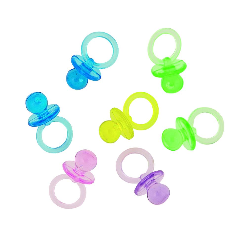 Unique- Baby Shower Favors Crystal Pacifiers Assrt 18pcs 1in