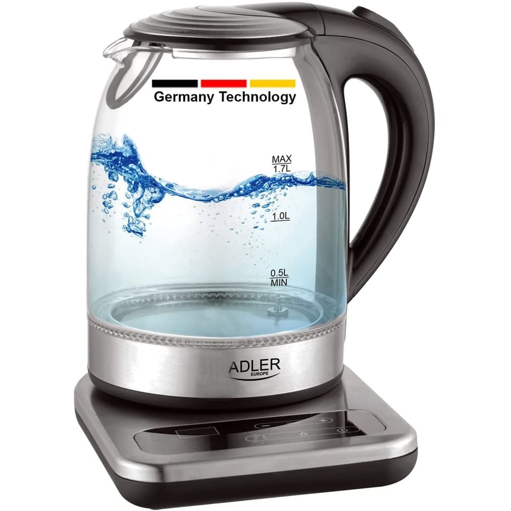 Adler Europe AD 1293 electric kettle 1.7 Transparent 2200 W Adler Europe AD 1293 electric kettle 1.7 Transparent 2200 W