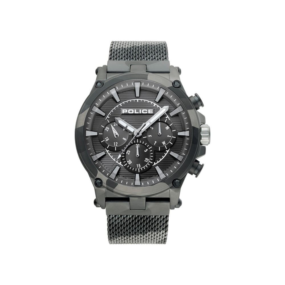 Police Taman Analogue Black Dial Black Camouflage Mesh Bracelet Watch For Men - Pl 15920jsmb-02mm Police Taman Analogue Black Dial Black Camouflage Mesh Bracelet Watch For Men - Pl 15920jsmb-02mm