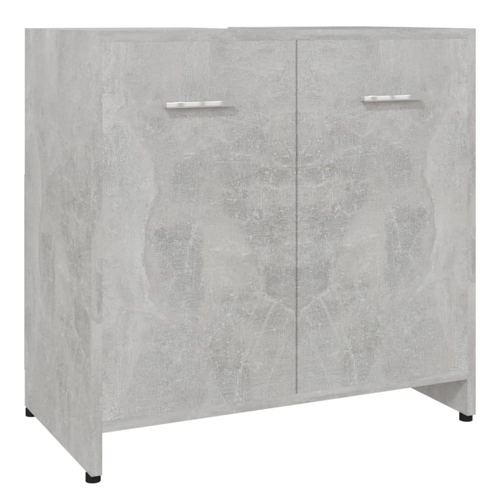 vidaXL Bathroom Cabinet Concrete Grey 60x33x61 cm Engineered Wood vidaXL Bathroom Cabinet Concrete Grey 60x33x61 cm Engineered Wood