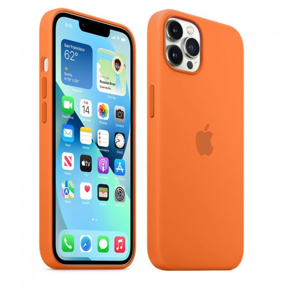 Margoun Silicone Case Cover for Apple iPhone 13 Pro Max - Orange