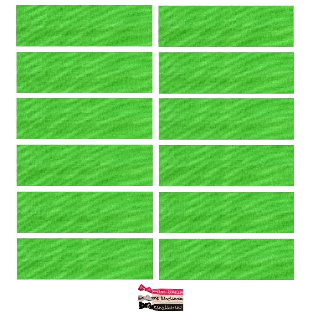 Kenz Laurenz Soft And Stretchy Elastic Cotton Headbands, - Pack Of 2 - Neon Green Kenz Laurenz Soft And Stretchy Elastic Cotton Headbands, - Pack Of 2 - Neon Green