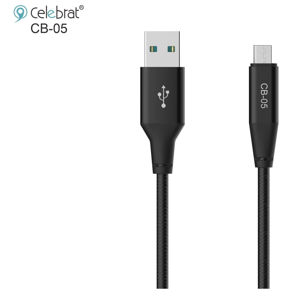 سيليبريت ميكرو USB بطول 1 متر اسود - CB05M سيليبريت ميكرو USB بطول 1 متر اسود - CB05M