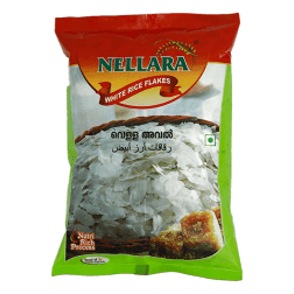 Nellara White Rice Flakes,500g Nellara White Rice Flakes,500g