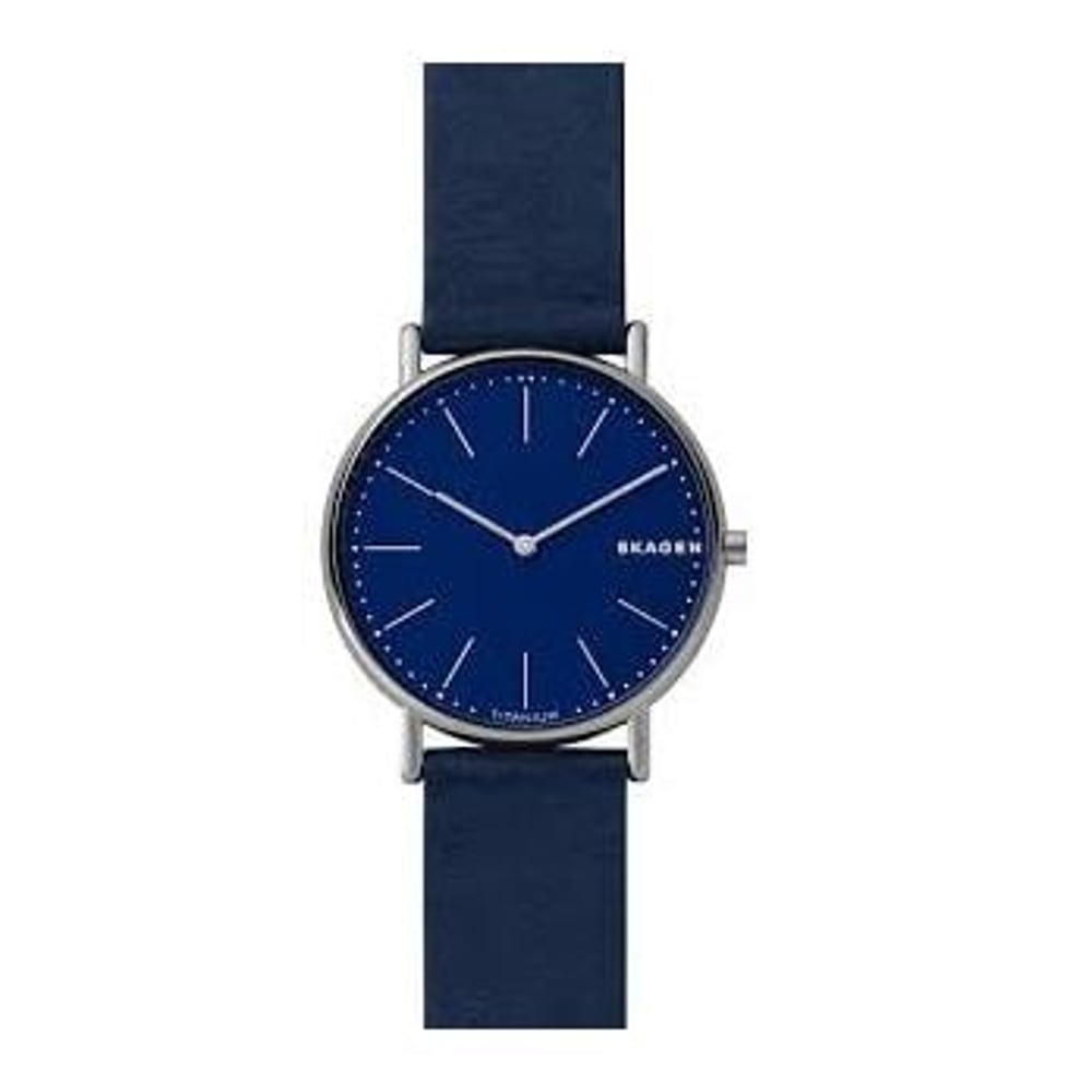 Skagen Signatur Blue Leather Men Watch SKW6481