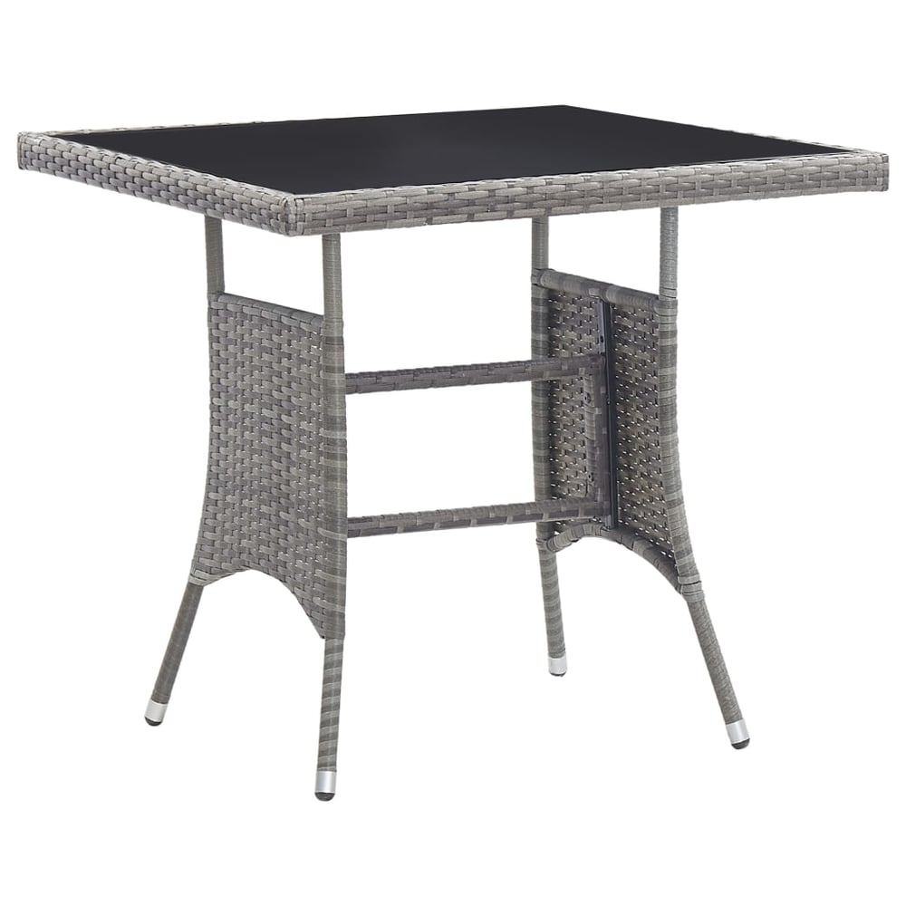 Vidaxl Garden Table Anthracite 80x80x74 Cm Poly Rattan Vidaxl Garden Table Anthracite 80x80x74 Cm Poly Rattan