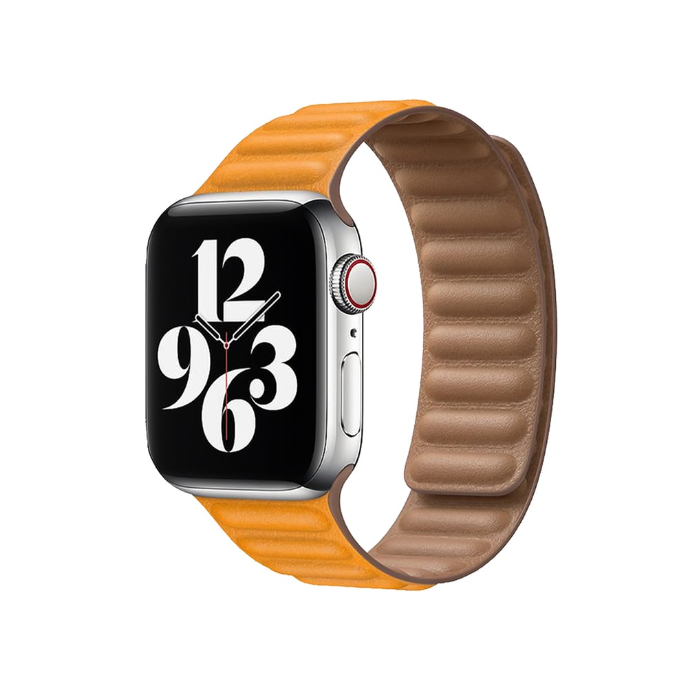 Promate Genuine Leather Band Replacement with Magnetic Lock for Apple Watch 42/44mm, Maglet-44 Clf.P