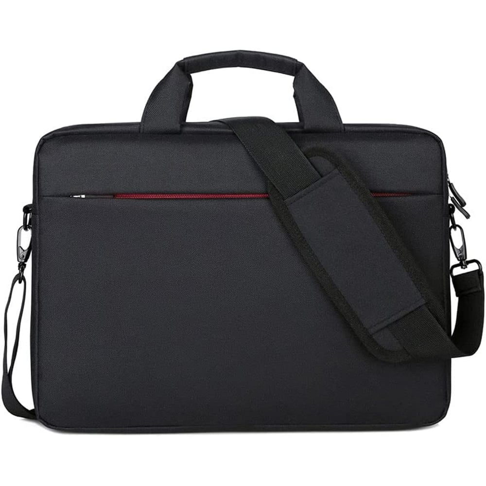 Goldfinch Portable One Shoulder Handheld Zipper Laptop Bag 15.4inch Black