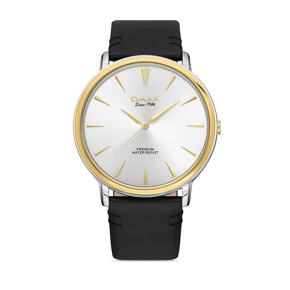 Omax Watches For  Men Pu Leather Analog 00sx7007nb08