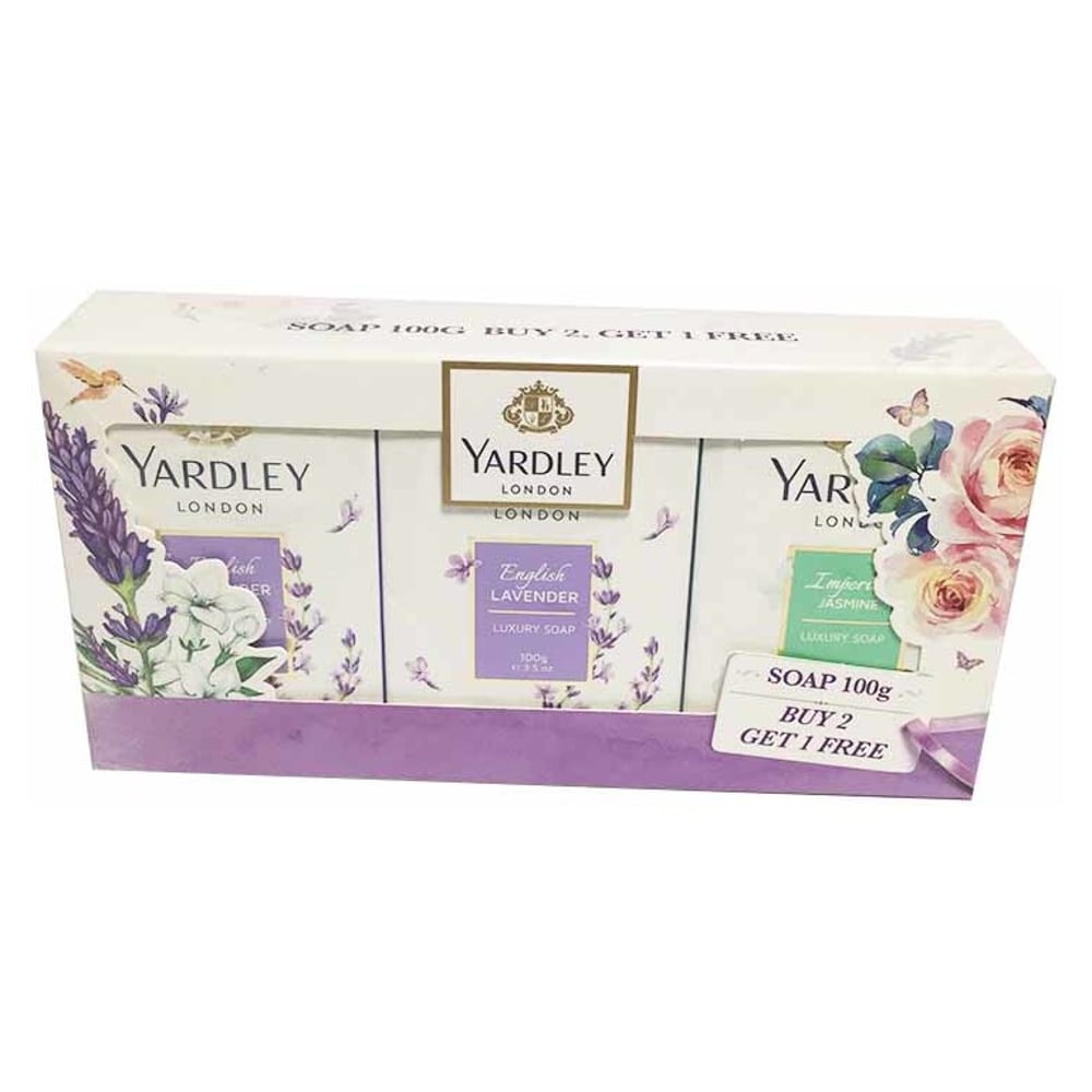 Yardley Perfumed Luxury Soap 100 gm ( Buy 2 Get 1 free) Yardley Perfumed Luxury Soap 100 gm ( Buy 2 Get 1 free)