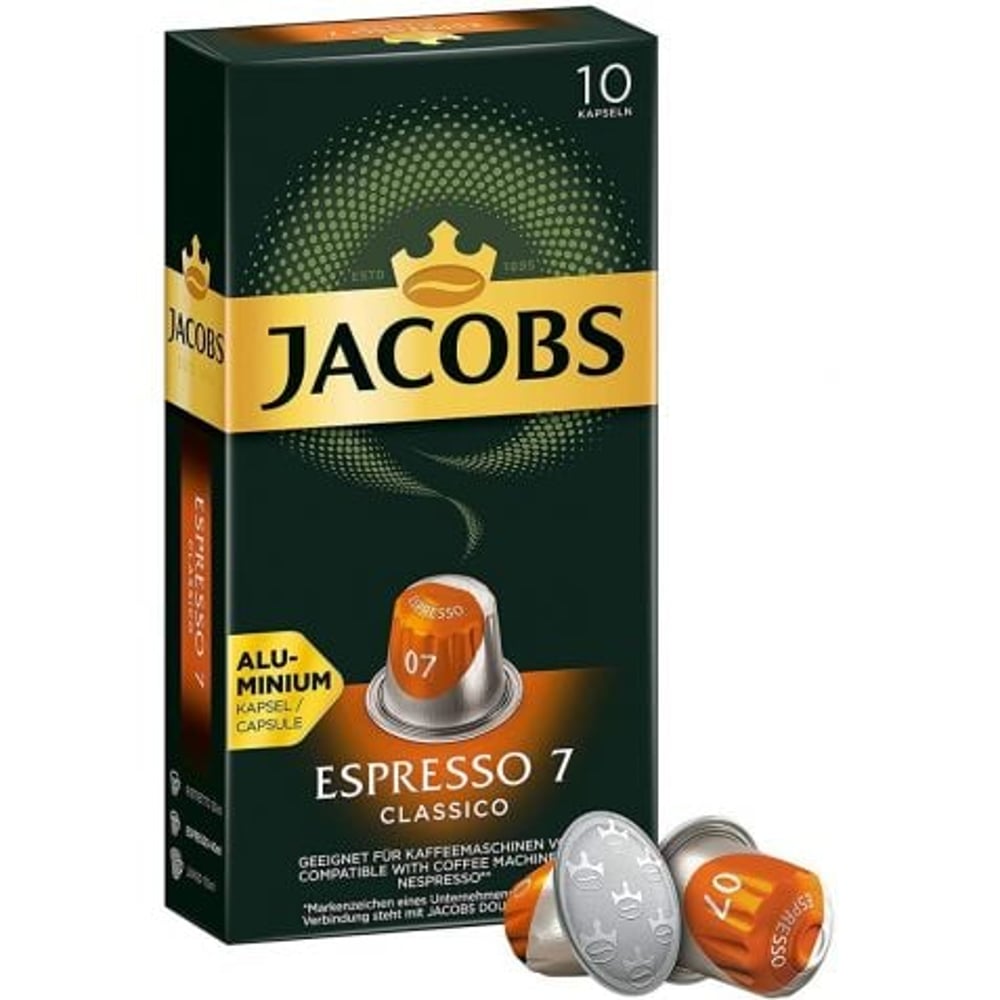 Jacobs Espresso 7 classico Coffee Capsules Nespresso Compatible Coffee Capsules Pack Of 10 Capsules(10 Drinks) Jacobs Espresso 7 classico Coffee Capsules Nespresso Compatible Coffee Capsules Pack Of 10 Capsules(10 Drinks)