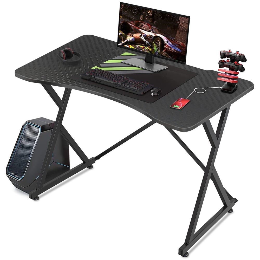 Ibama Computer Table, Home Office 1.1m length Computer Desk Tabletop Modern Simple Style Table Sturdy Writing Desk with Extra Strong Legs Study Writing Desk 110*60*75cm Ibama Computer Table, Home Office 1.1m length Computer Desk Tabletop Modern Simple Style Table Sturdy Writing Desk with Extra Strong Legs Study Writing Desk 110*60*75cm