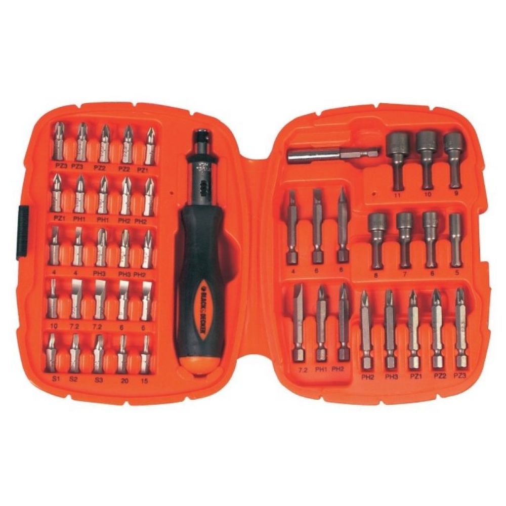 Black and Decker 45pcs Ratchet Screwdriver Bit Set