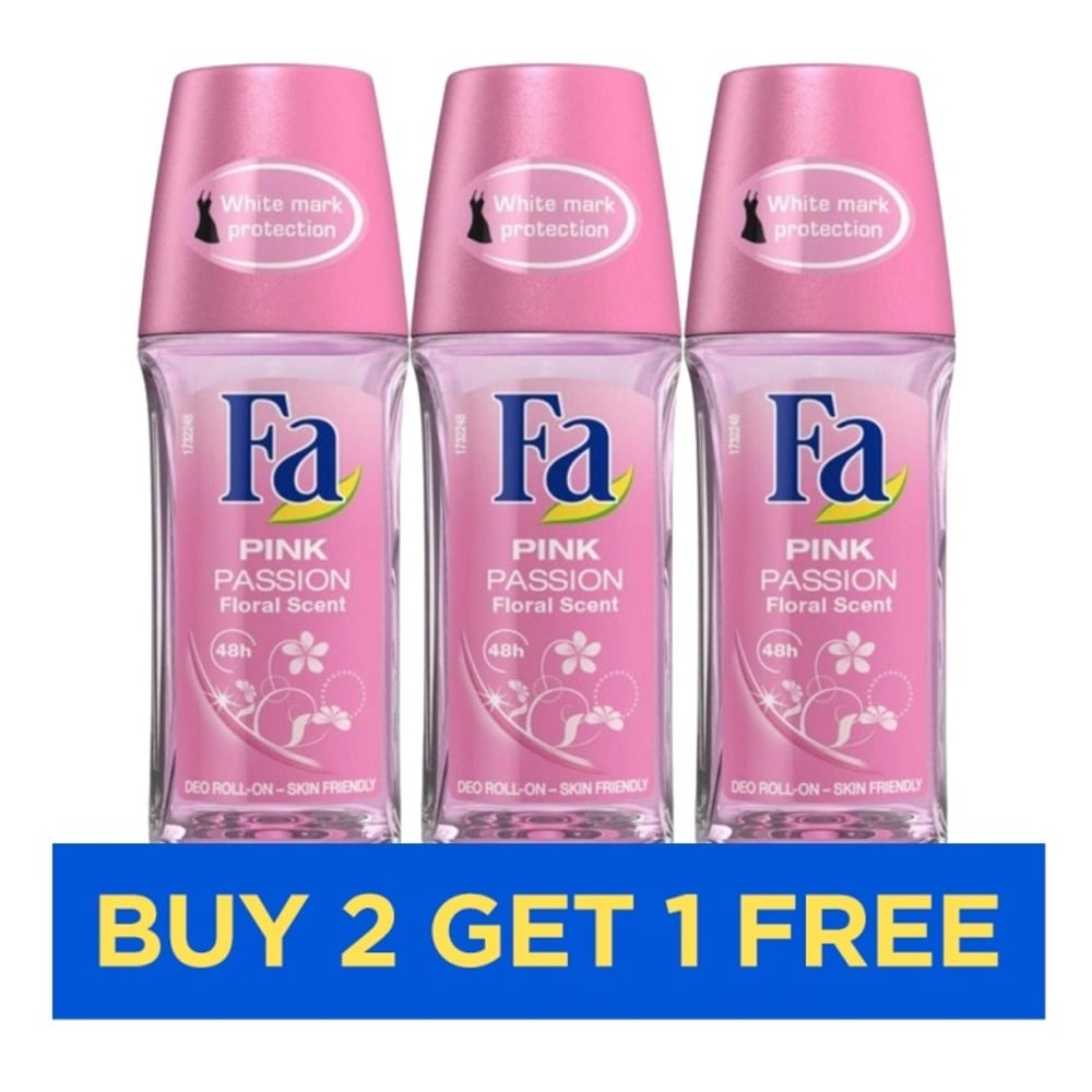 FA Pink Passion Women Roll On 50ml - Buy 2 Get 1 Free