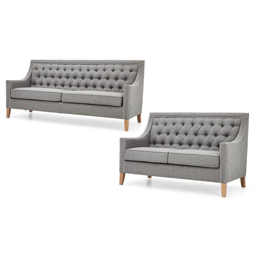 Montpellier Sofa Collection 5 - Seater ( 3+2 ) in Light Grey Color Montpellier Sofa Collection 5 - Seater ( 3+2 ) in Light Grey Color